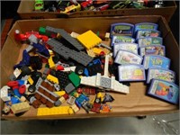 LEGO PIECES AND LEAPSTER CARTRIDGES