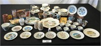 Large Lot of Vintage Souvenir Porcelain & Glass