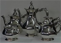 5 PC. SILVER PLATED TEA SET BY WILCOX