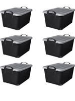 New 6 Pack 55Qt. Stackable Storage