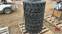 4 Skid Steer Tires 10x16.5
