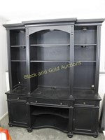 Large Black Computer Desk/Armoire