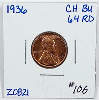 1936  Lincoln Cent   BU-64 RD