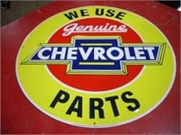23.5" round metal Chevrolet sign