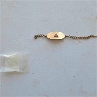 Antique Gold Filled ID Bracelet