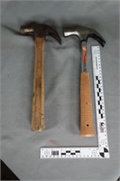 Two (2) Blue Grass claw hammers