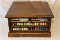 Antique Belding's Knitting Silks Display Cabinet +