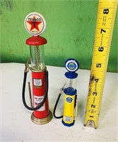 (2) Mini Gas Pumps- Texaco