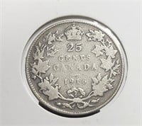 Canada 1916 25c Silver George V