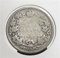 Canada 1902H 25c Silver Edward