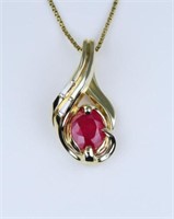 Marvelous Ruby and Diamond Pendant