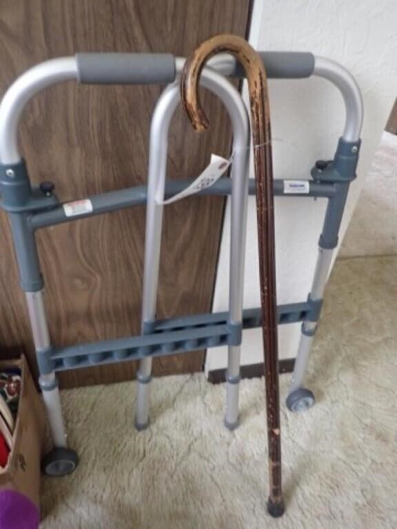 Handicap Walker & Folding Walking Cane