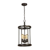 Hampton Bay Moreland 3--Light Bronze Pendant