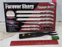 Forever Sharp Platinum Series Knife Set NIB & Ther