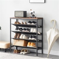 YMYNY Industrial Shoe Rack, 5-Tier Shoe Storage