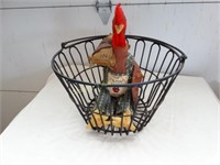 Black Egg Basket w/ rooster