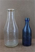 Vintage John Ryan 1866 & Milk Bottle