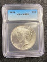 1924 MS 65 Perace Silver Dollar