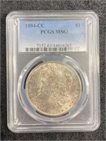 1884 MS 63 Carson City Morgan Silver Dollar