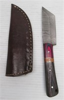 Hand Made Damascus Steel Knife with Custom Handle