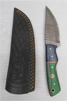 Hand Made Damascus Steel Knife with Custom Handle