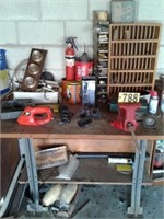 Craftsman bench vise ,table & contents