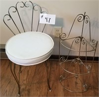 MCM Vanity Stool & Shelf