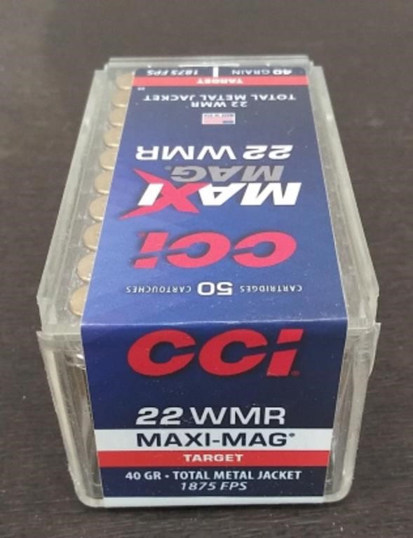 Box CCI .22 WMR 40 Grain 50 Count