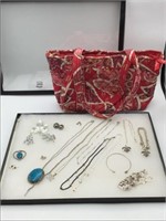 Collection of Silver Ladies Costume Jewelry