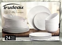 Trudeau 24 Piece Porcelain Dinnerware