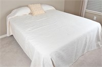 Queen Bed Frame, Mattress & Linens