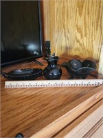Black Amethyst glass decor-vase, bowl, etc