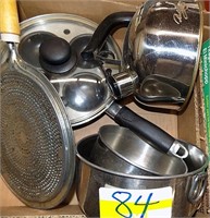 STAINLESS STEEL POTS, TEA KETTLE,