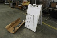 A-Frame Sidewalk Board & Assorted Clip Racks