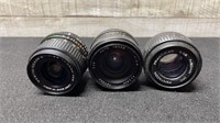 3 Assorted Camera Lenses