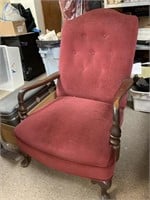 ANTIQUE UPHOLSTERED EASY CHAIR - 25 X 33 “