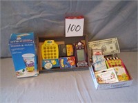 Lot of hand-held games, playing cards & other toys