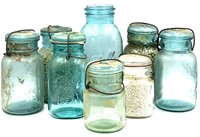 (8) Assorted Ball Ideal Mason Jars with Bales