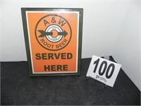 "A & W Root beer Served Here" framed picture