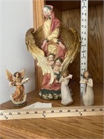 Angel Statues Lot - 4 Pieces
