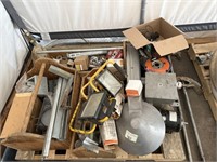Pallet of Electrical Wire,Connectors & Yard Light