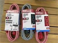 3-9’ hyper tough extension cords