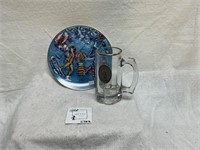 Olympics commemorative plate & glass mug