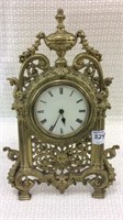 Ornate Brass French Clock w/ Easel Type