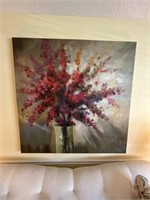 Large Oil painted canvas wall decor- 4’ x 4’