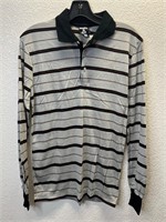 Vintage Private Club Collared Striped Shirt