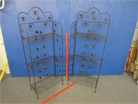 2 smaller metal folding racks (4.5ft tall)