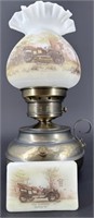 Fenton "Studebaker" Hammered Brass Colonial Lamp