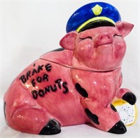 I Brake for Donuts Cookie Jar by Enesco 8"
