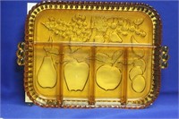 Amber Glass Tray